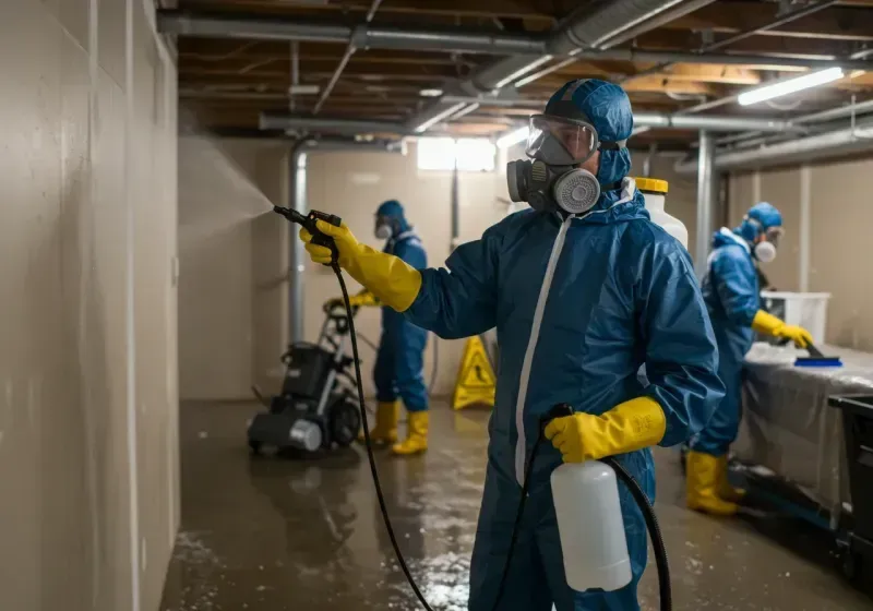 Basement Sanitization and Antimicrobial Treatment process in Stillman Valley, IL