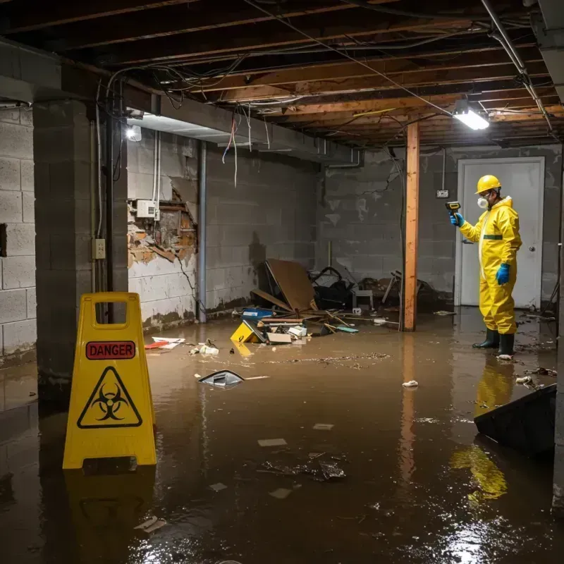 Flooded Basement Electrical Hazard in Stillman Valley, IL Property